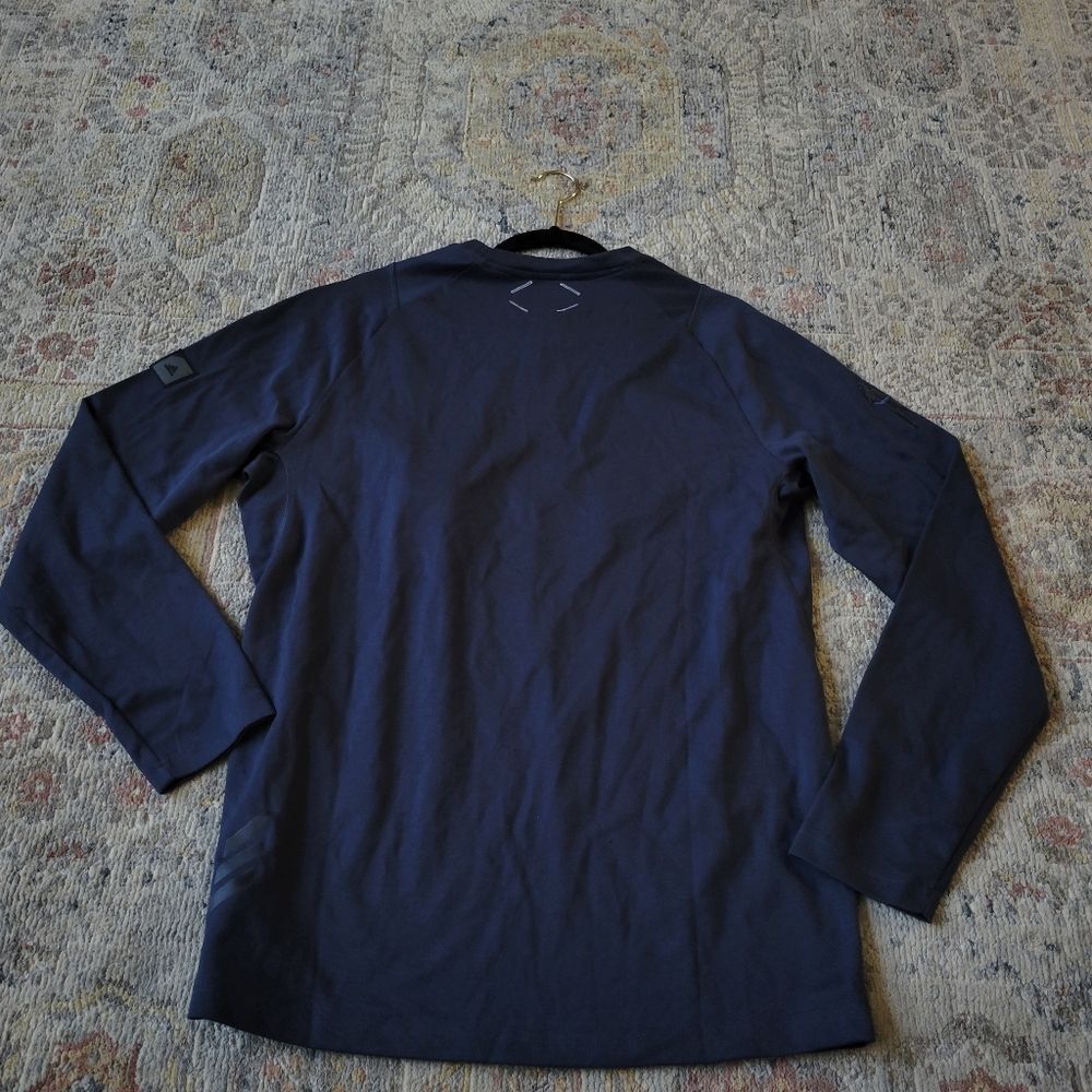 BNWT Blue Mens Golf Adidas Long sleeve Embroidered Top - Picture 10 of 16